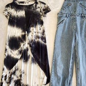 High low tie dye shirt/swimsuit cover